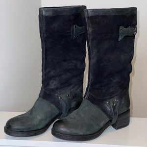 Vera Wang Lavendar Motorcycle Buckle Boot, 8 1/2